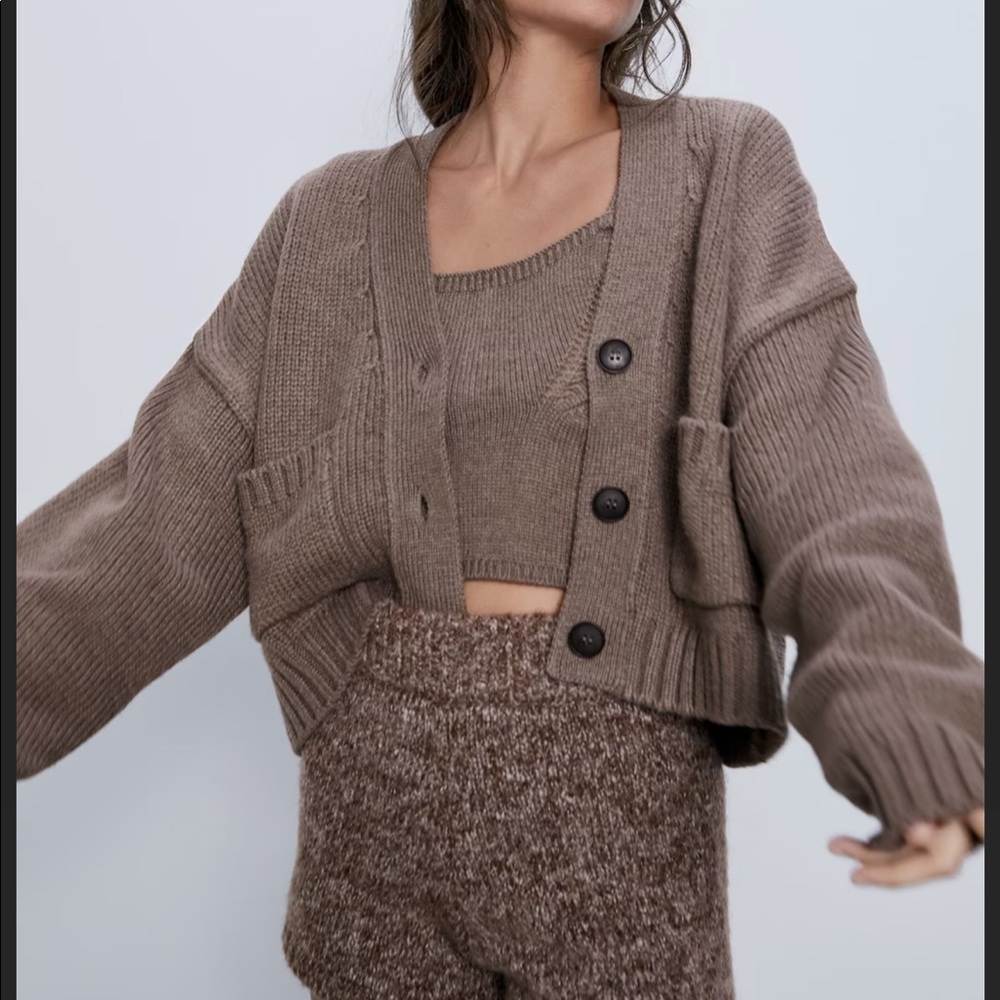 Zara Knit Sweater & Tank Set